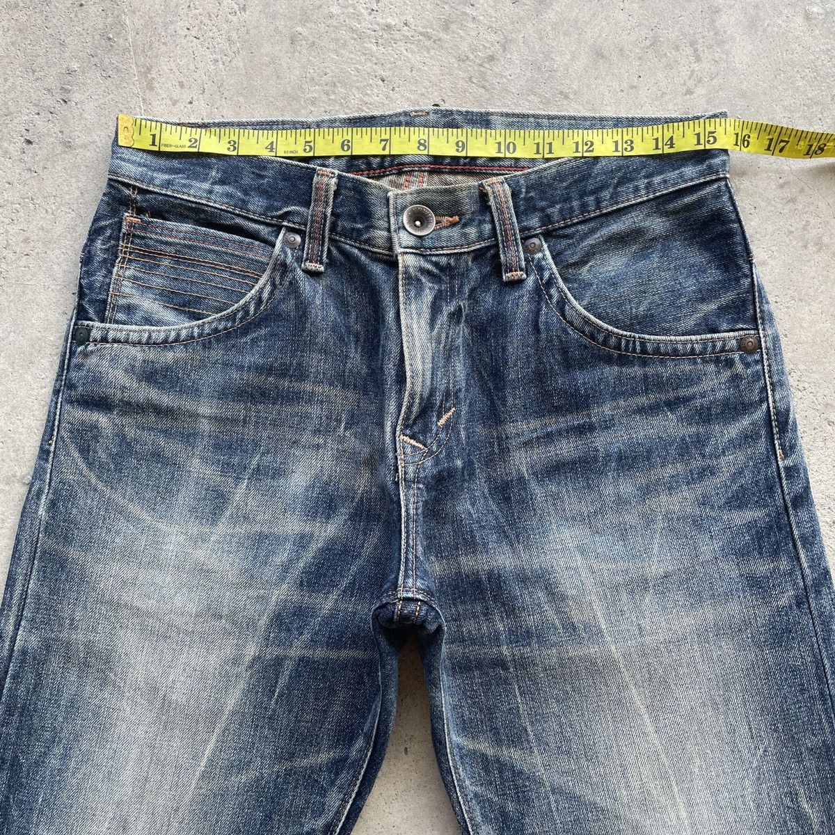 Edwin Vintage Edwin Distressed Jeans Faded Denim Pants W31 Size US 31 - 6 Thumbnail