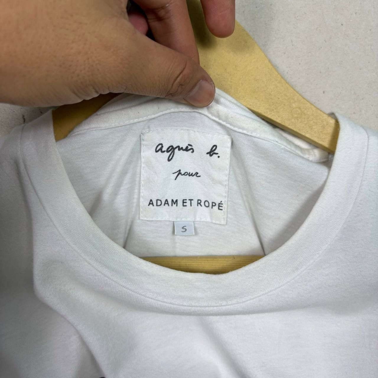 Vintage × agnes b. Vintage 90s Agnes B Box Logo Tshirt Size US S / EU 44-46 / 1 - 4 Thumbnail