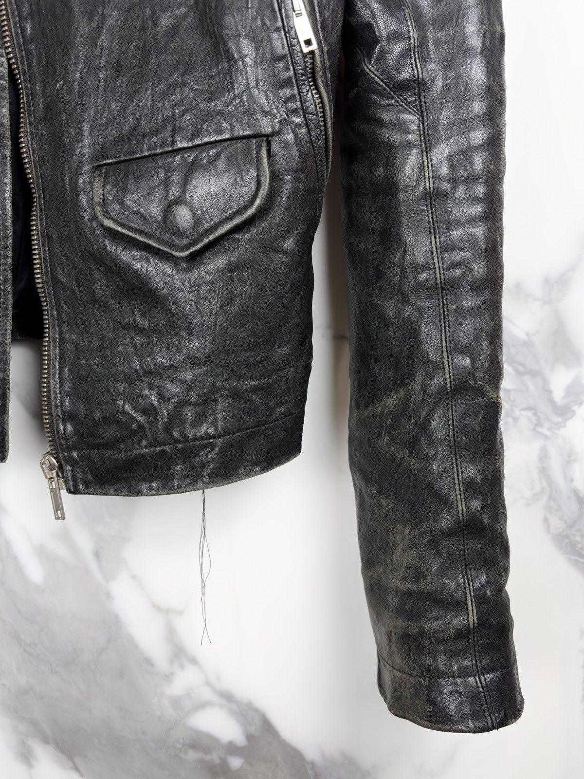 Rick Owens FW09 Rick Owens Crust Hammered Lamb Stooges Leather Jacket Size US S / EU 44-46 / 1 - 5 Thumbnail
