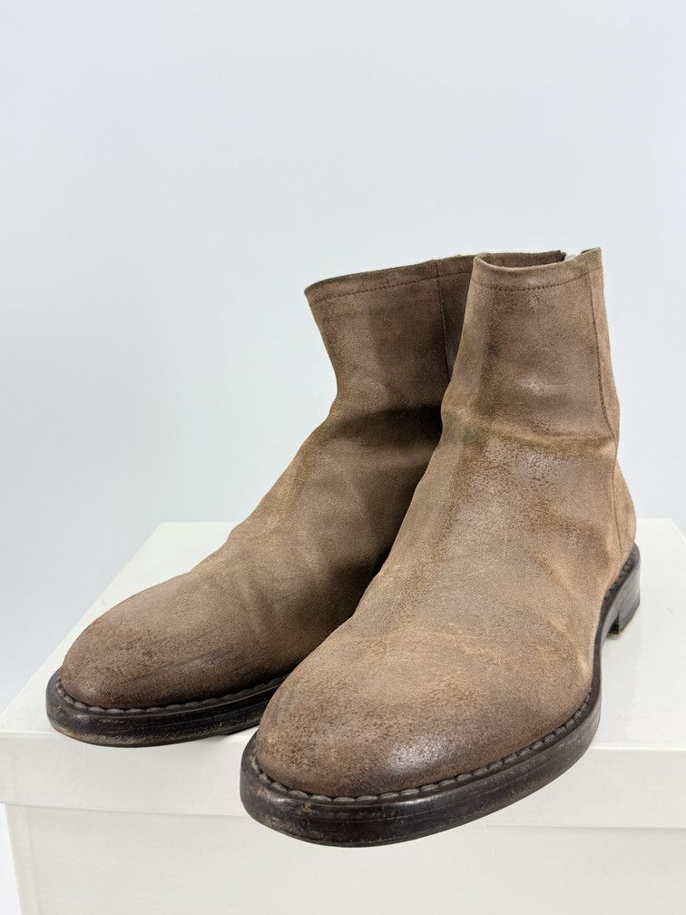 Maison Margiela Back Zip Leather Boots Size US 12 / EU 45 - 3 Thumbnail