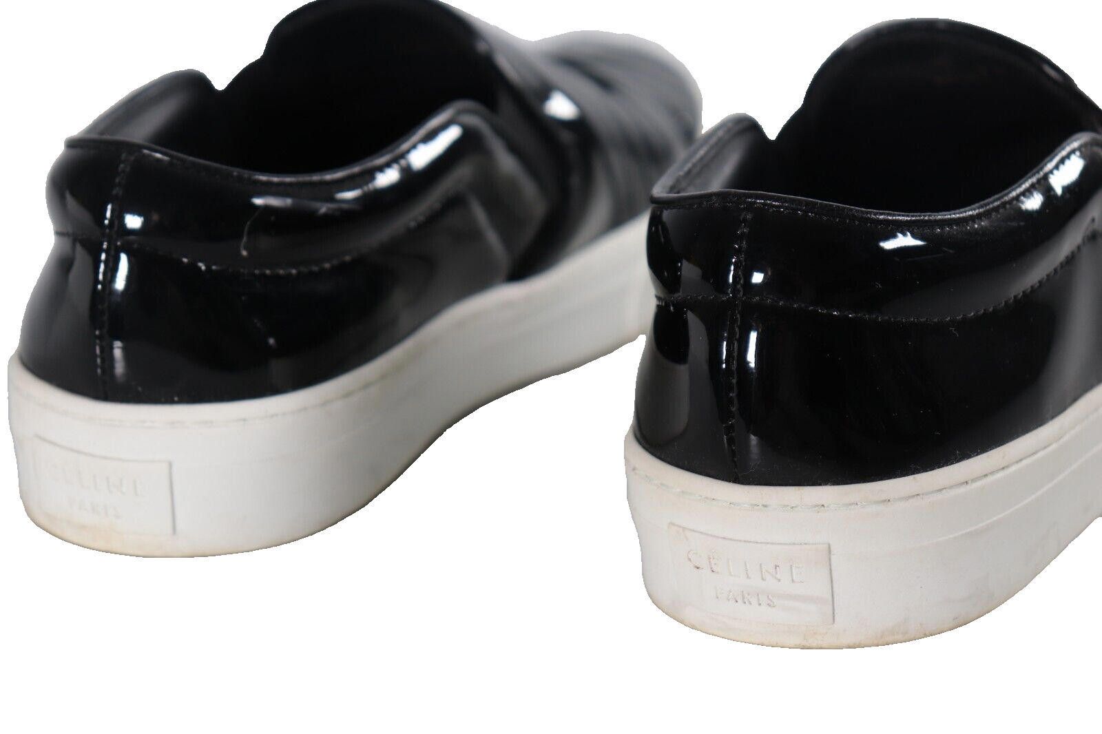 Celine Celine Women's Size 37 Black Patent Leather Slip On Sneaker Size US 7 / IT 37 - 9 Thumbnail