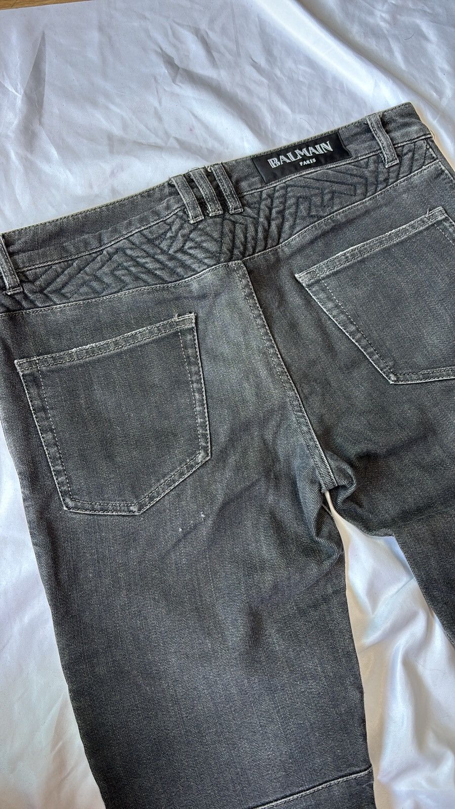 Balmain Balmain Quilting Biker Jean Size US 31 - 4 Thumbnail