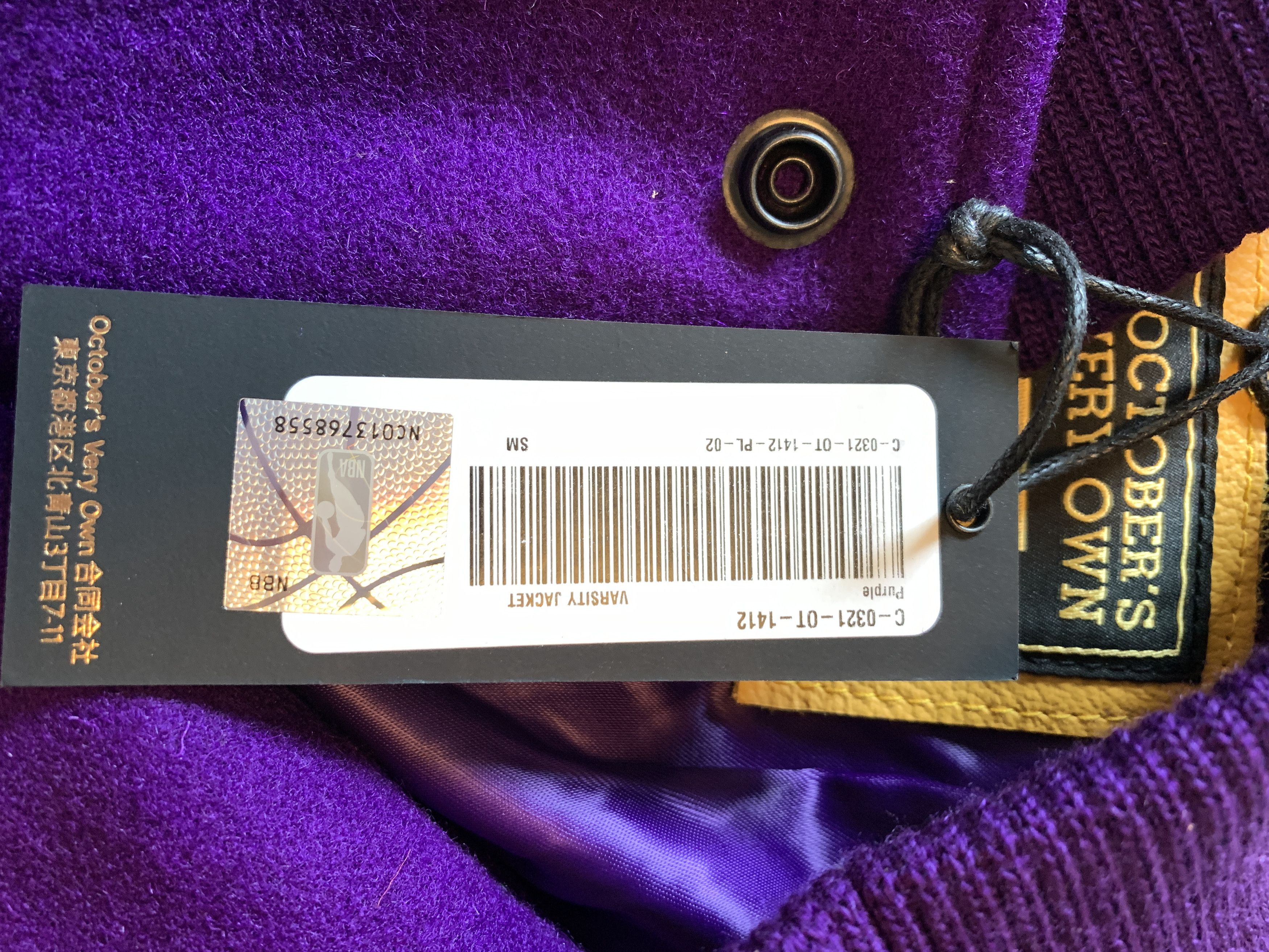Drake OVO X NBA LAKERS VARSITY JACKET Size US S / EU 44-46 / 1 - 13 Thumbnail