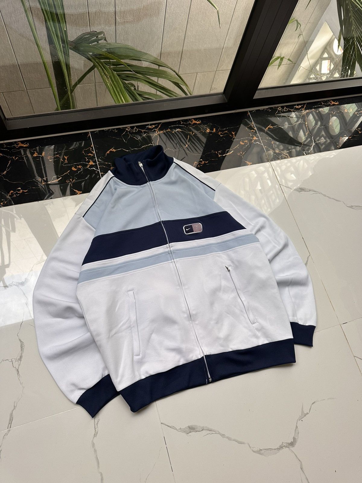 Nike × Vintage 🇺🇸NIKE USA VINTAGE BIG LOGO STREETWEAR ZIP SWEATSHIRT🇺🇸 Size US XL / EU 56 / 4 - 1 Thumbnail