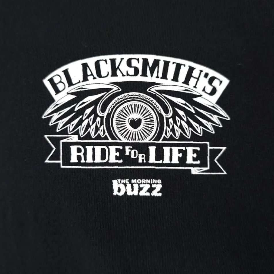 Gildan VINTAGE Blacksmiths Ride For Life T Shirt Mens Size Large Black Organ Donation Biker Size US L / EU 52-54 / 3 - 3 Thumbnail