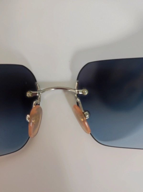 Chanel Chanel Sunglasses 4017 CC Rhinestone Logo Rimless Vintage Size ONE SIZE - 7 Thumbnail