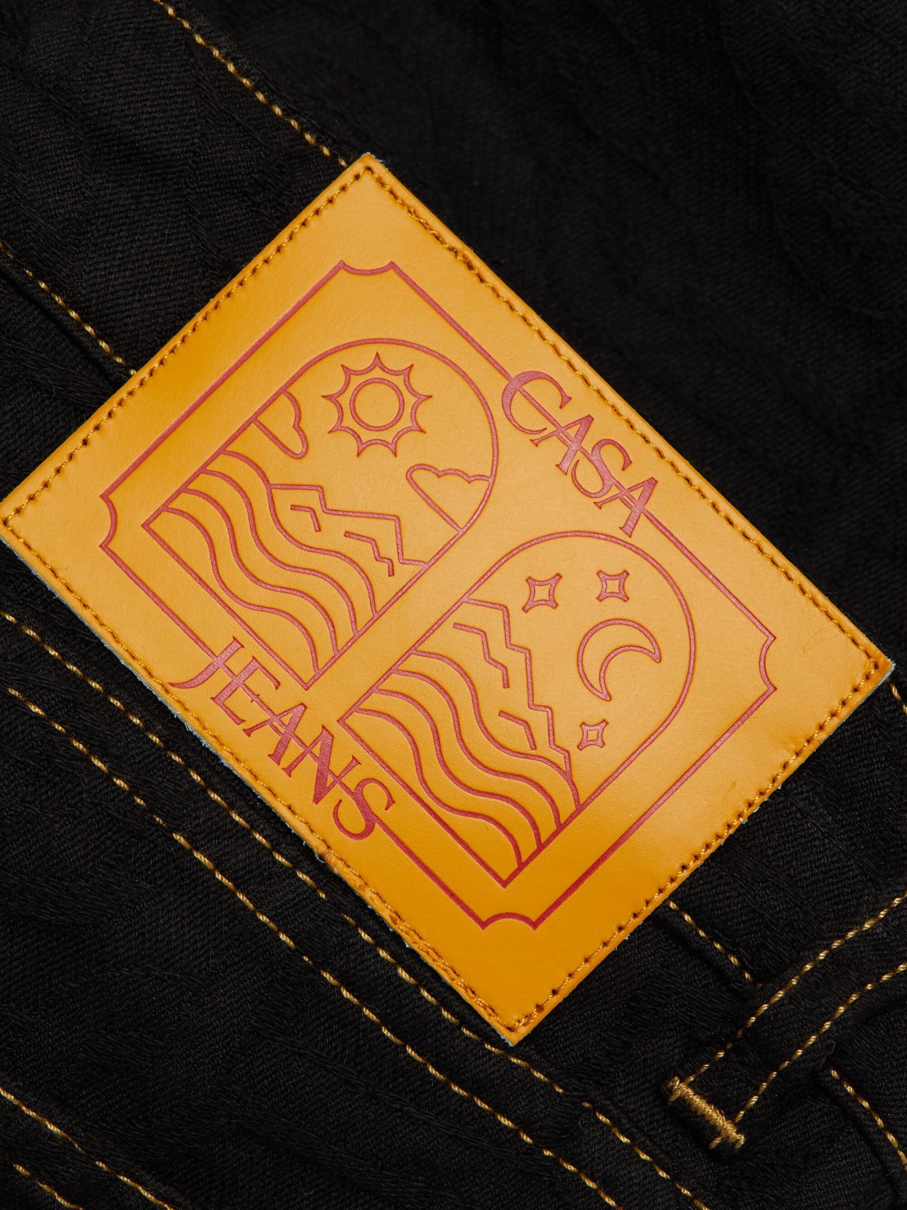 Casablanca os11x0725 Jacquard Logo Five-Pocket Jeans in Black Size US 34 / EU 50 - 6 Thumbnail