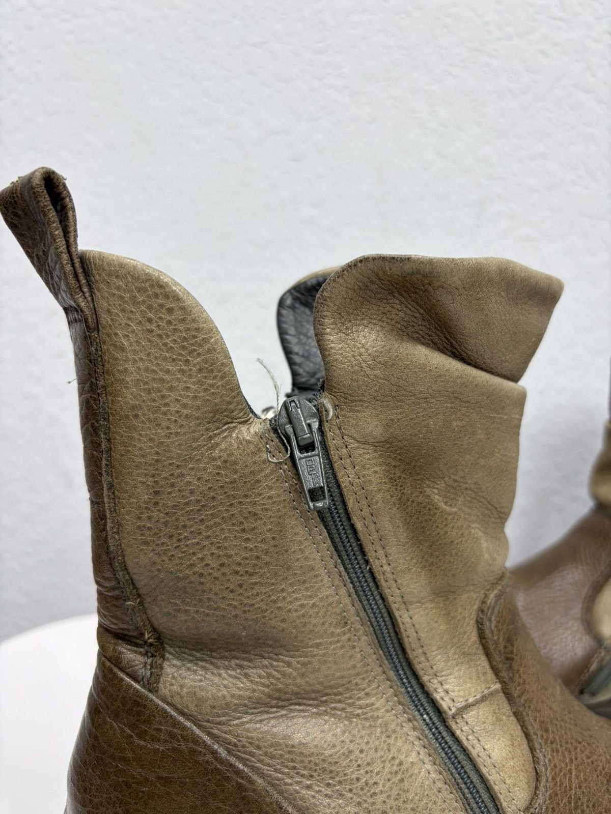 If Six Was Nine Vintage AS 98 Guidi Style Duble Zip High Leather Biker Boots Size US 7 / EU 40 - 7 Thumbnail