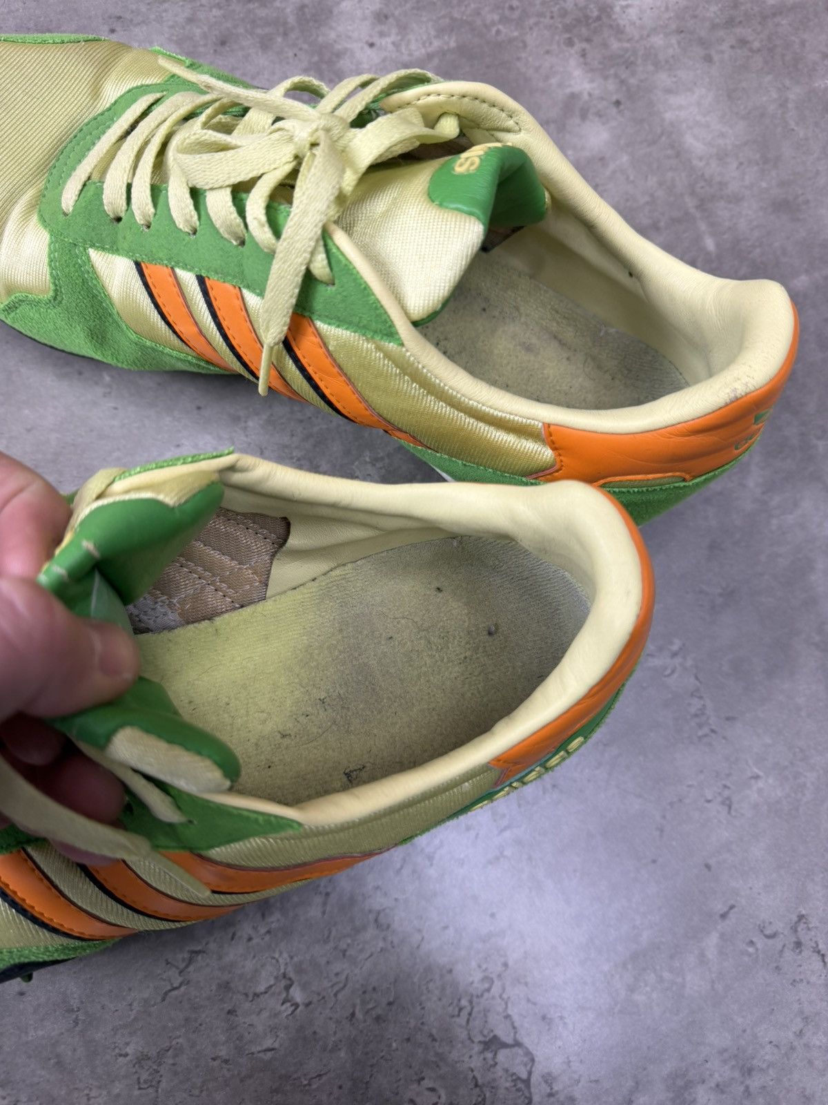 Adidas Adidas Originals Retro Trainers Green Orange Sneakers 2000s Size US 10 / EU 43 - 17 Thumbnail
