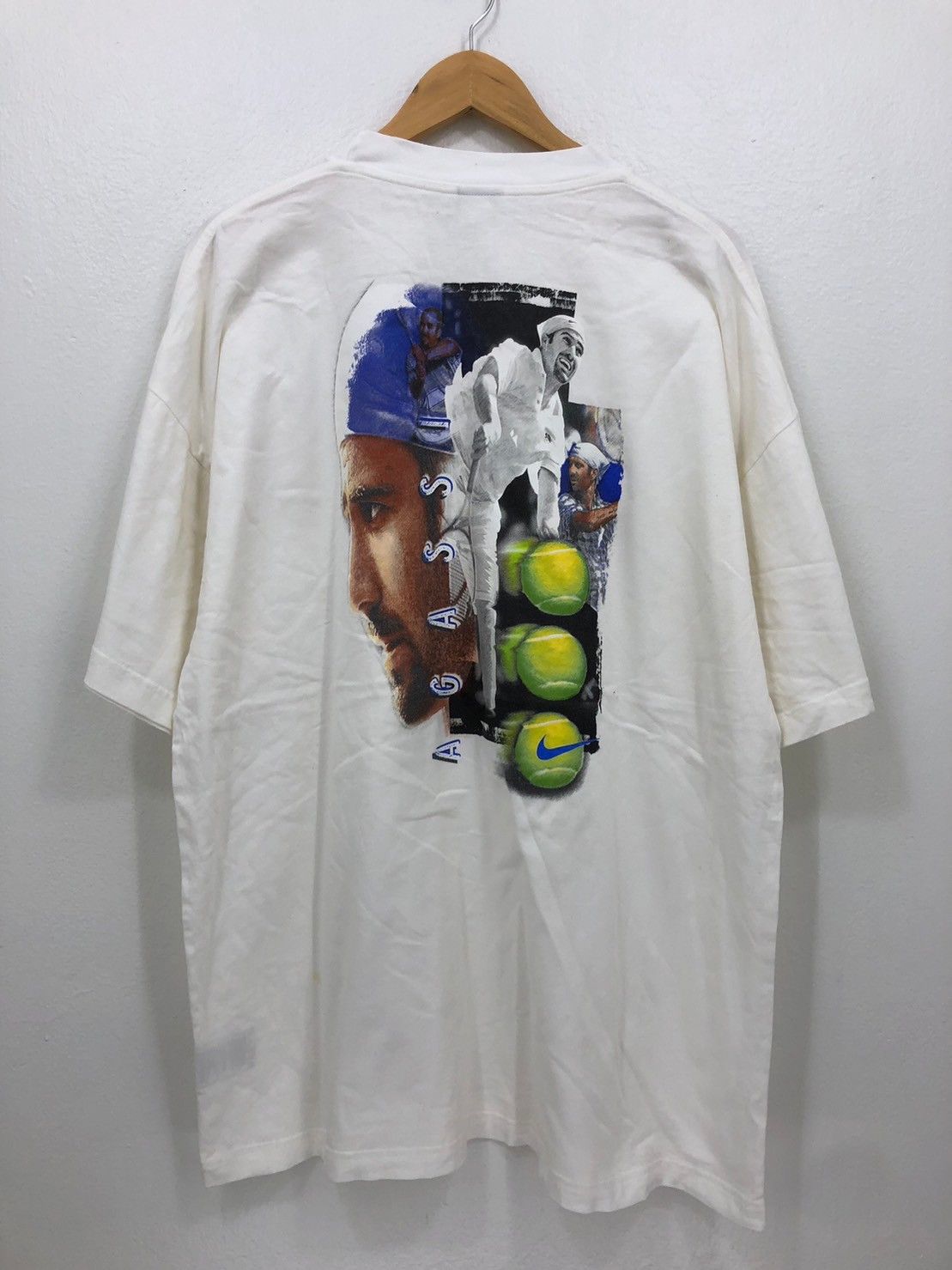 Nike × Vintage Vintage 90's Nike Andre Agassi shirt Grey tag label wts01 Size US L / EU 52-54 / 3 - 3 Thumbnail