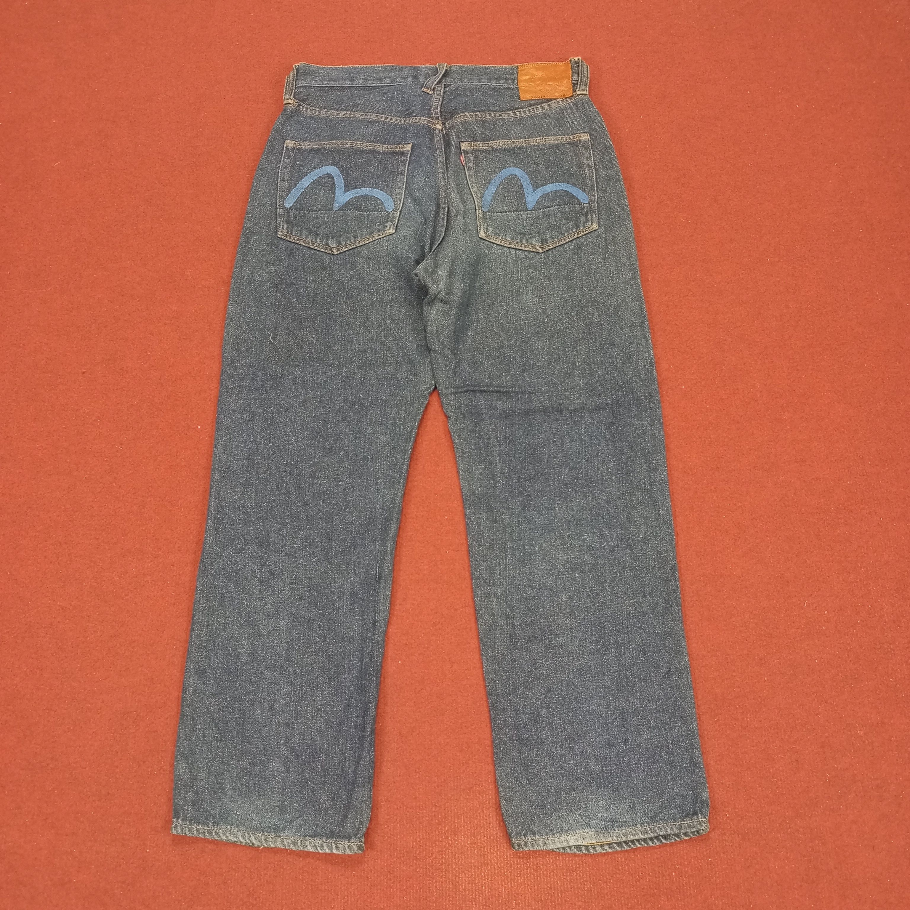 Japanese Brand × Vintage Evisu Jeans Streetwear Custom Daicock Style Size US 31 - 4 Thumbnail