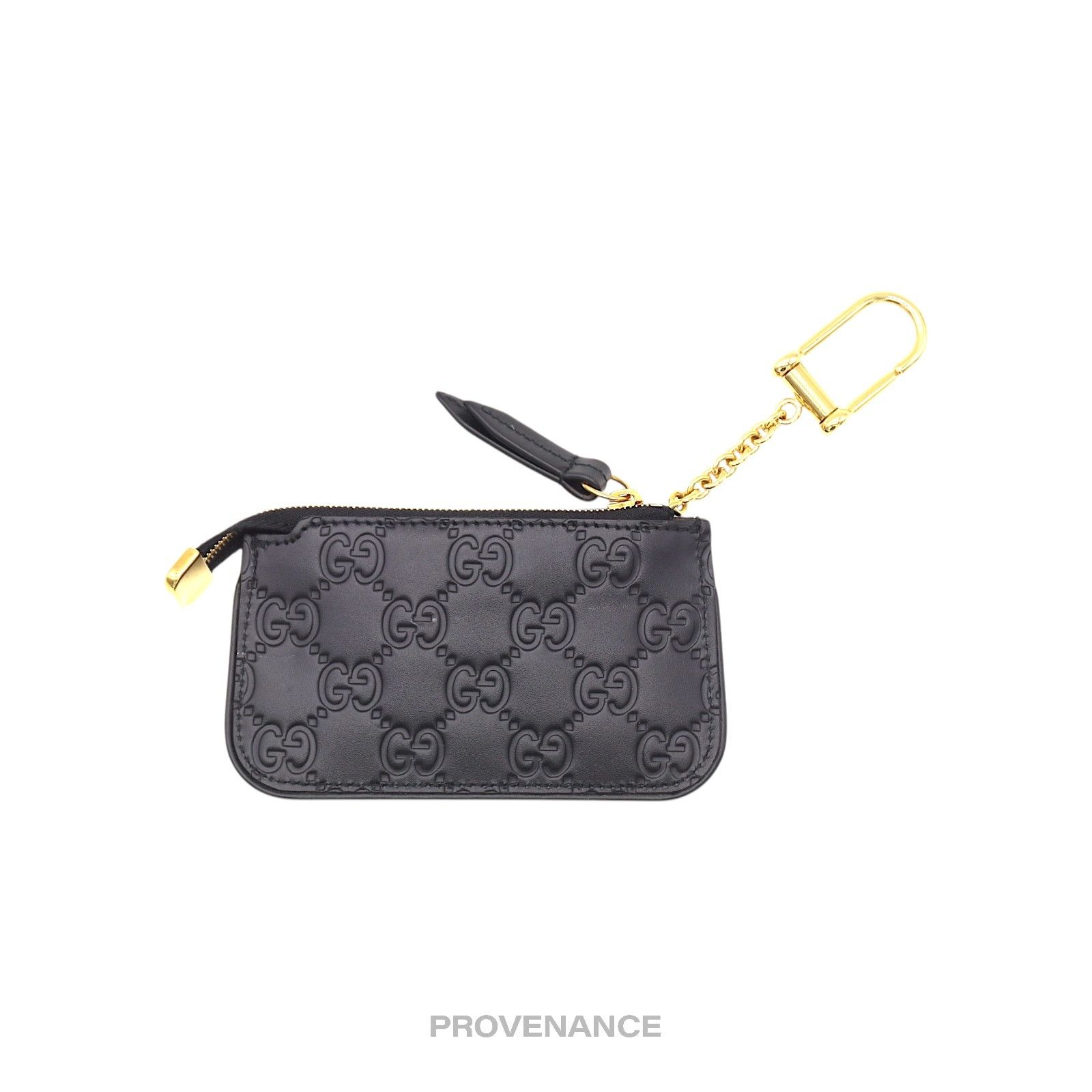 Gucci 🔴 Gucci Key Pouch Cles - Black GG Guccissima Leather Size ONE SIZE - 3 Thumbnail