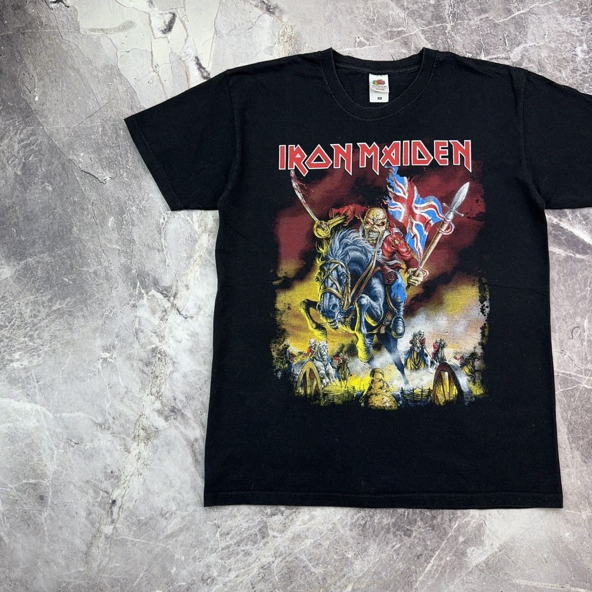 Band Tees × Vintage Vintage 00s Iron Maiden Trooper Skeleton Heavy Metal Rock Size US M / EU 48-50 / 2 - 8 Thumbnail