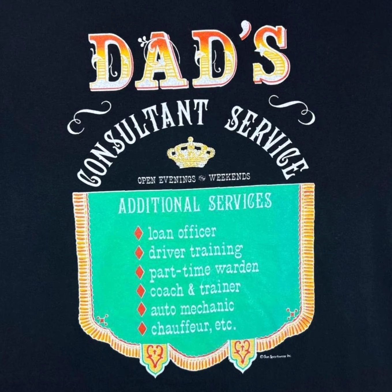 Vintage Vintage Dad’s Consultant Service T-Shirt Black XL Large Graphic Souvenir Short Sleeve Men Size US L / EU 52-54 / 3 - 3 Thumbnail
