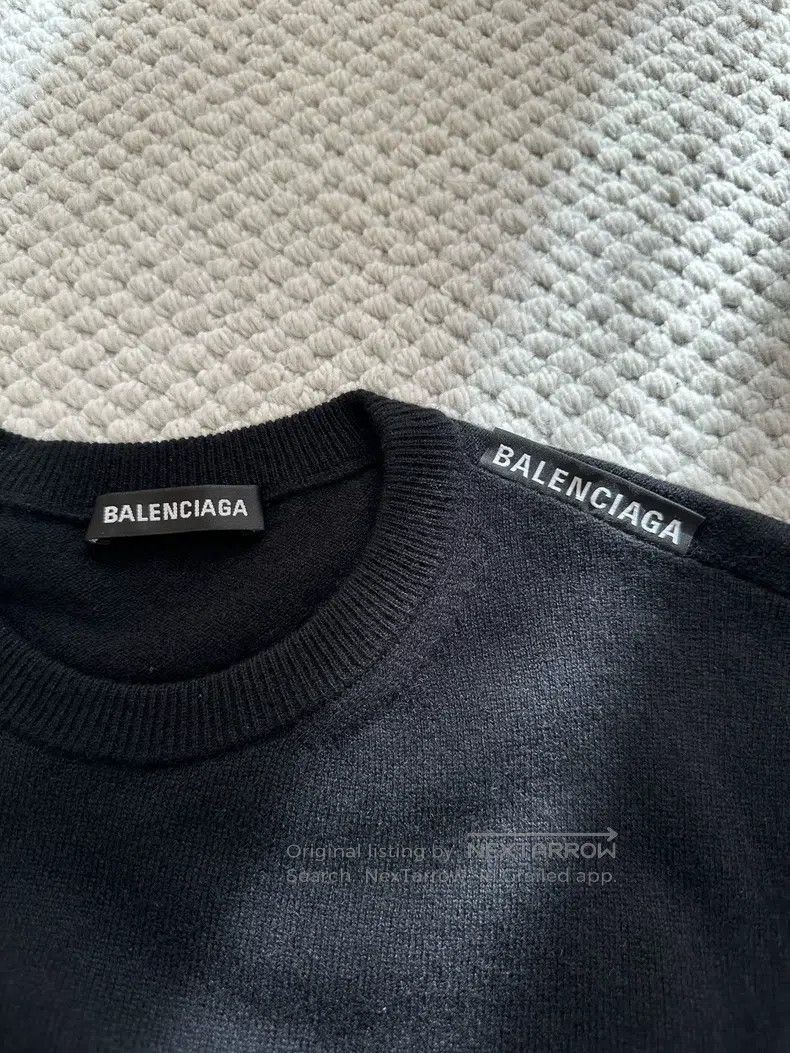 Balenciaga Balenciaga Black shoulder logo label cashmere knitted swea Size US XS / EU 42 / 0 - 5 Thumbnail