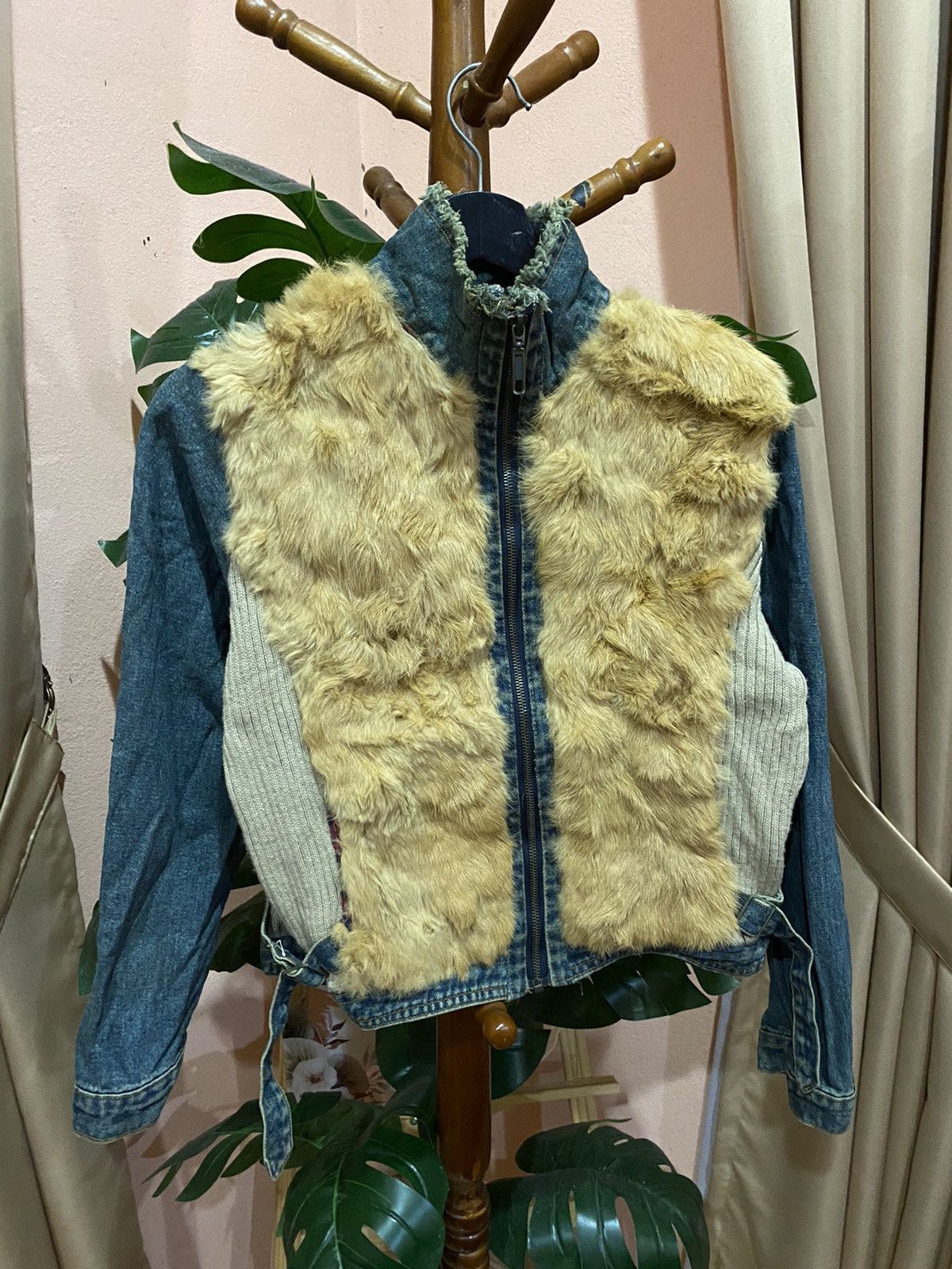 Other Fung Jeans Faux Fur and Denim Jacket Unique Vintage-Inspired Size M / US 6-8 / IT 42-44 - 3 Thumbnail