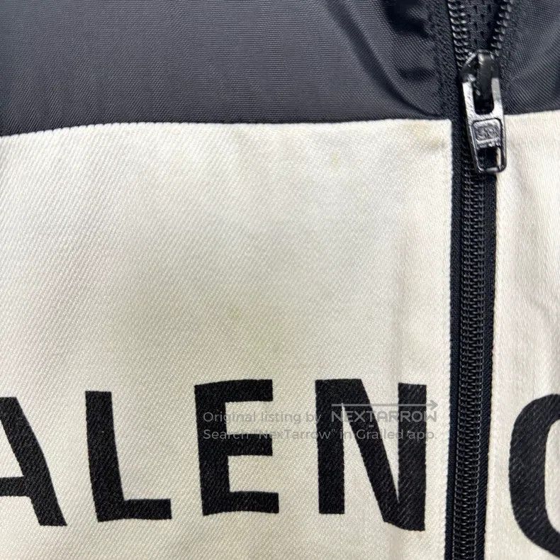 Balenciaga Balenciaga size 34 Black Patchwork Denim Zip Jacket Size L / US 10 / IT 46 - 3 Thumbnail