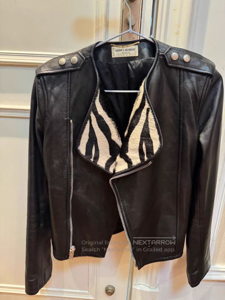 Saint Laurent Paris Saint Laurent Paris Shearling and Horsehair Zebra Print Co Size XXS / US 00 / IT 34 - 1 Thumbnail