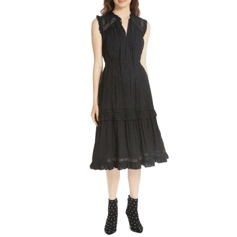 Kate Spade Kate Spade Broome Street Swiss Dot Sleeveless Black Dress Size XS / US 0-2 / IT 36-38 - 2 Thumbnail