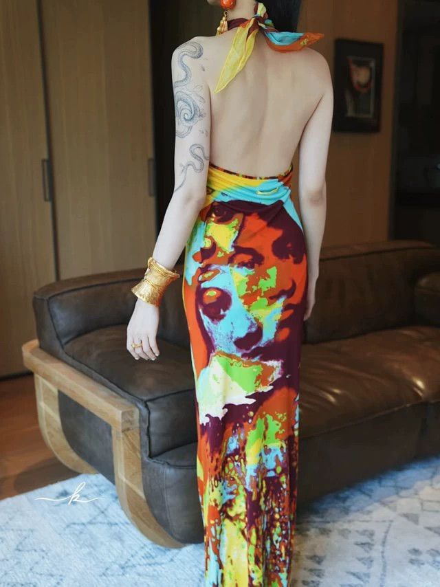 Jean Paul Gaultier Jean Paul Gaultier Vintage Runway Halter Maxi Dress Size M / US 6-8 / IT 42-44 - 3 Thumbnail