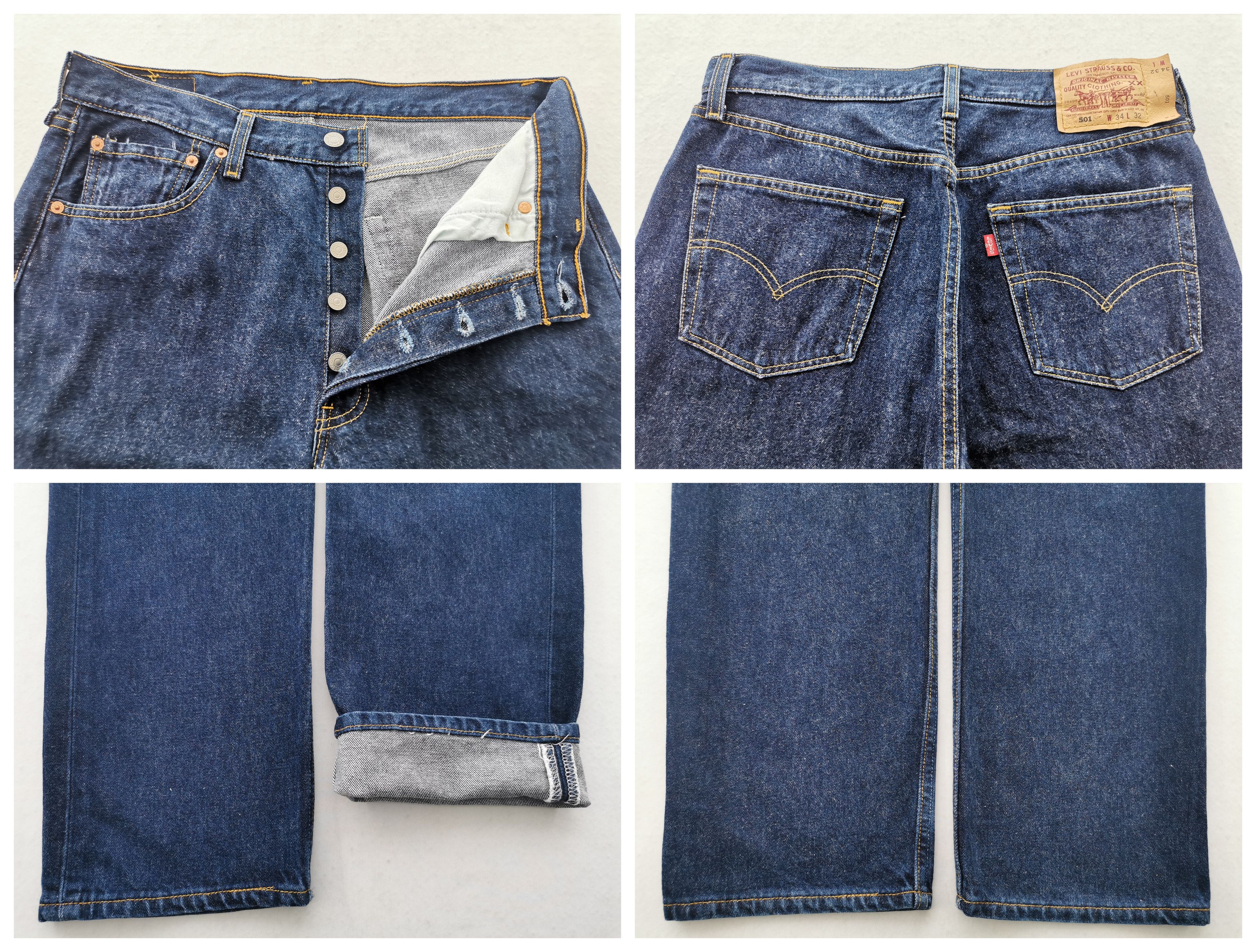 Levi's Vintage 90s Levis Lot 501 Denim Made In USA Size 34/34x32 Size US 34 / EU 50 - 7 Thumbnail