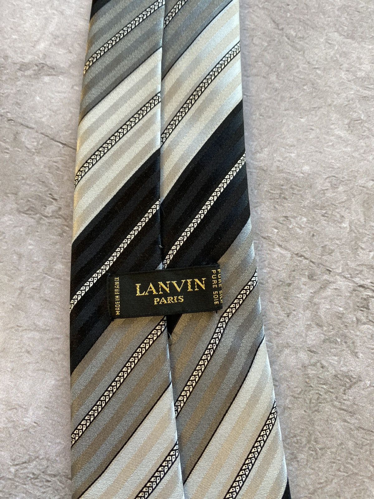 Designer × Lanvin Lanvin Paris Tie Vintage Luxury Made in France Monogram Logo Size ONE SIZE - 7 Thumbnail
