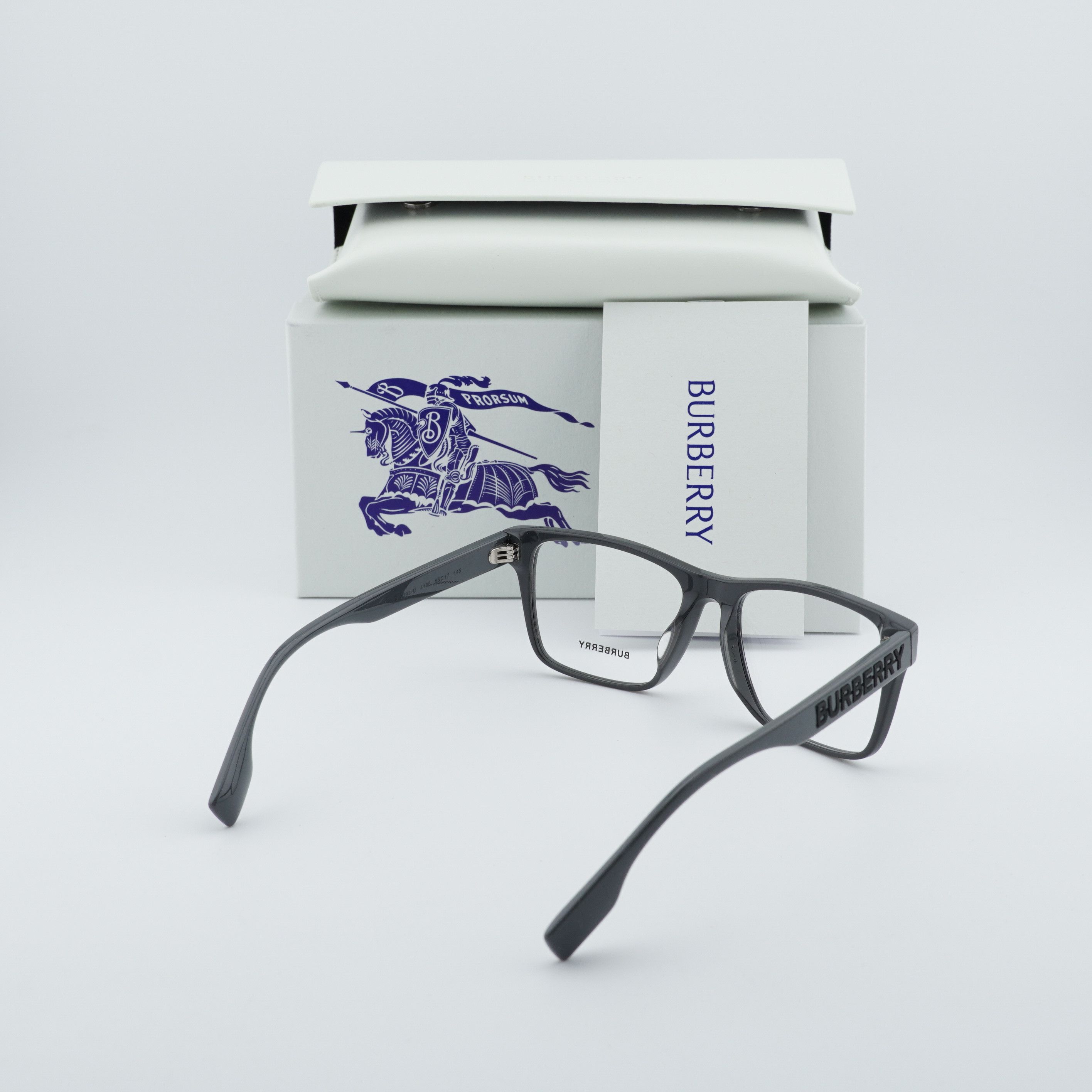 Burberry Burberry BE2393D 4185 Men Eyeglasses Grey 55mm Rectangle Size ONE SIZE - 7 Thumbnail