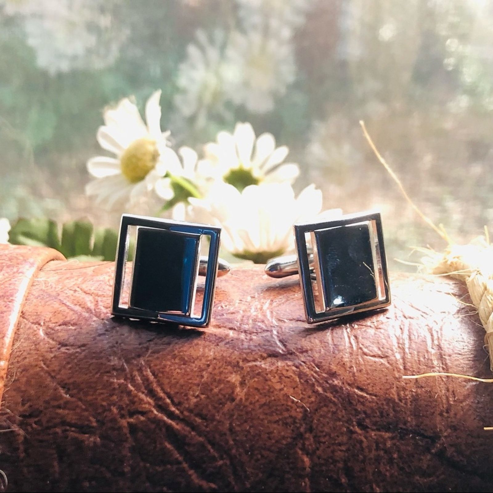 Vintage Vintage men’s Swank silver plated square cuff links Size ONE SIZE - 6 Thumbnail