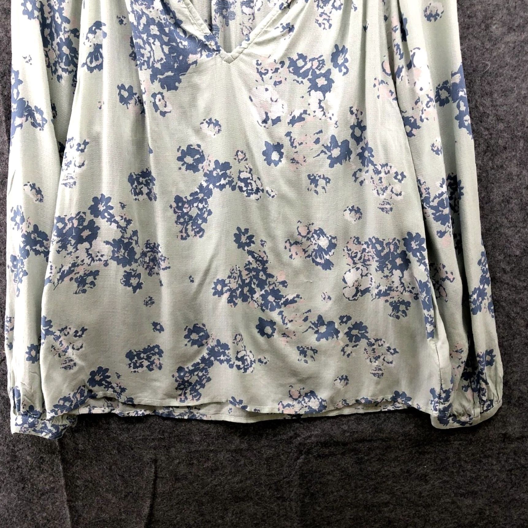 Lucky Brand VINTAGE Lucky Brand Floral Long Sleeve Blouse Womens Medium Mint Green Size M / US 6-8 / IT 42-44 - 5 Thumbnail