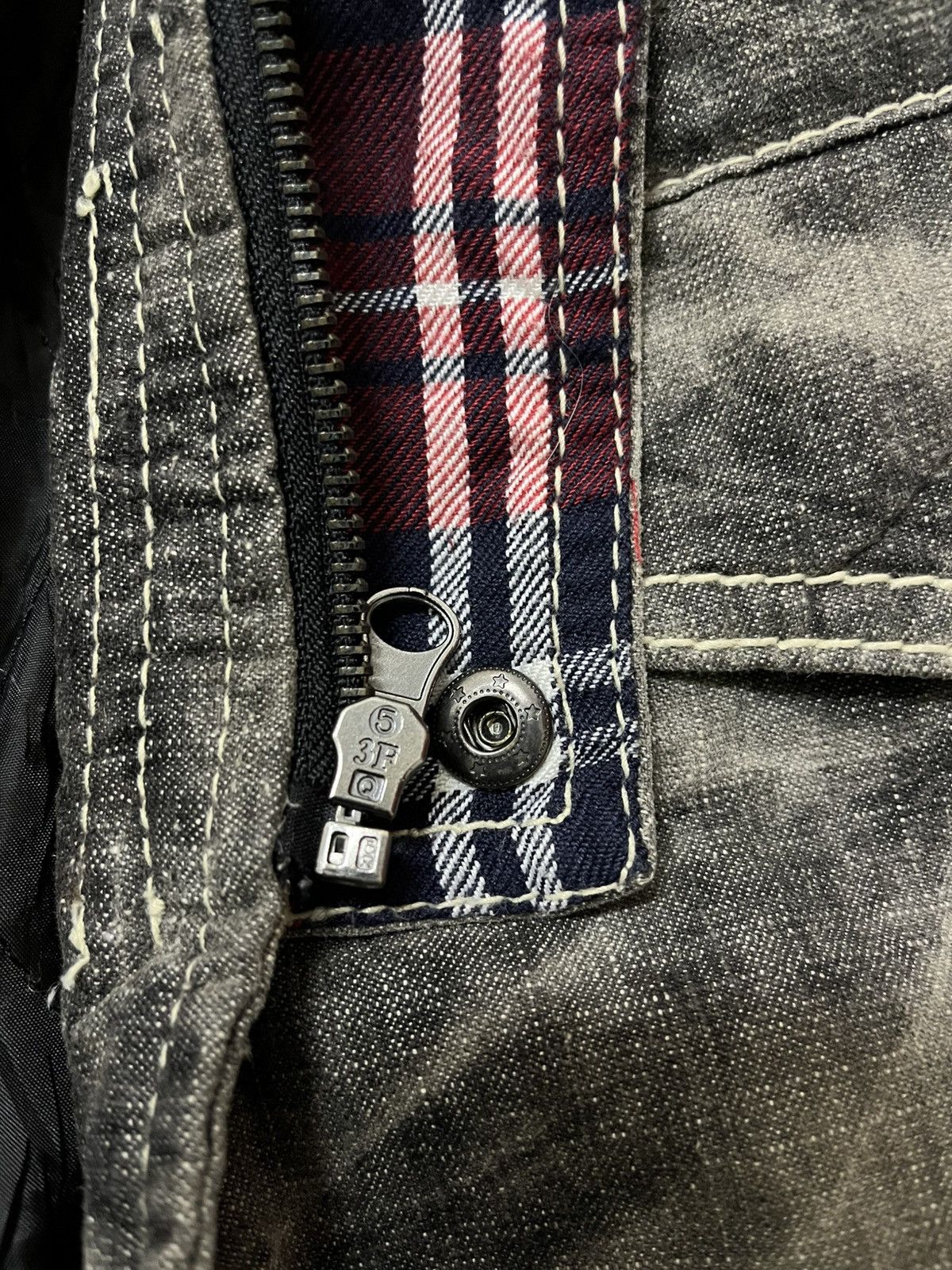 Japanese Brand Black Distress denim hoodie Allix design six pocket jacket Size US L / EU 52-54 / 3 - 7 Thumbnail