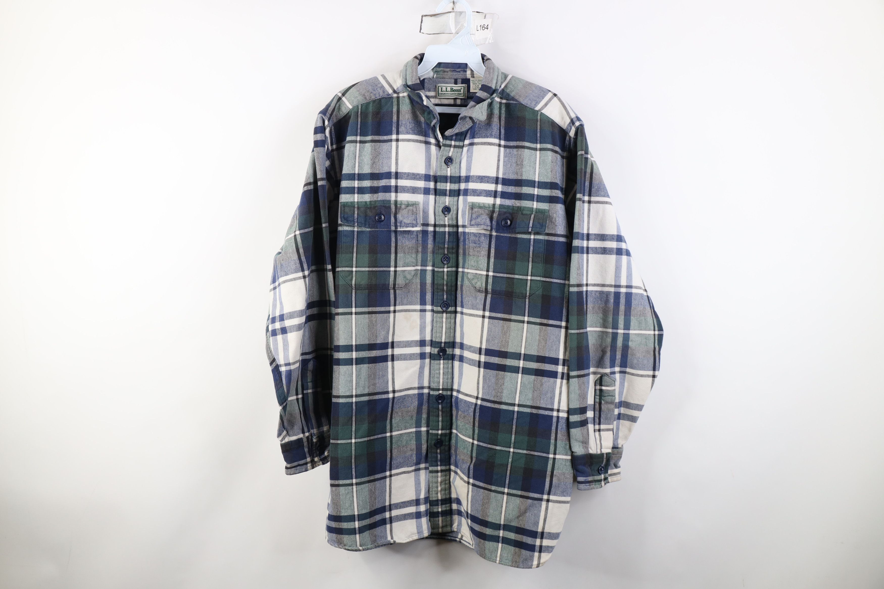 L.L. Bean Vintage 90s LL Bean Heavyweight. Flannel Button Shirt Size US L / EU 52-54 / 3 - 1 Thumbnail