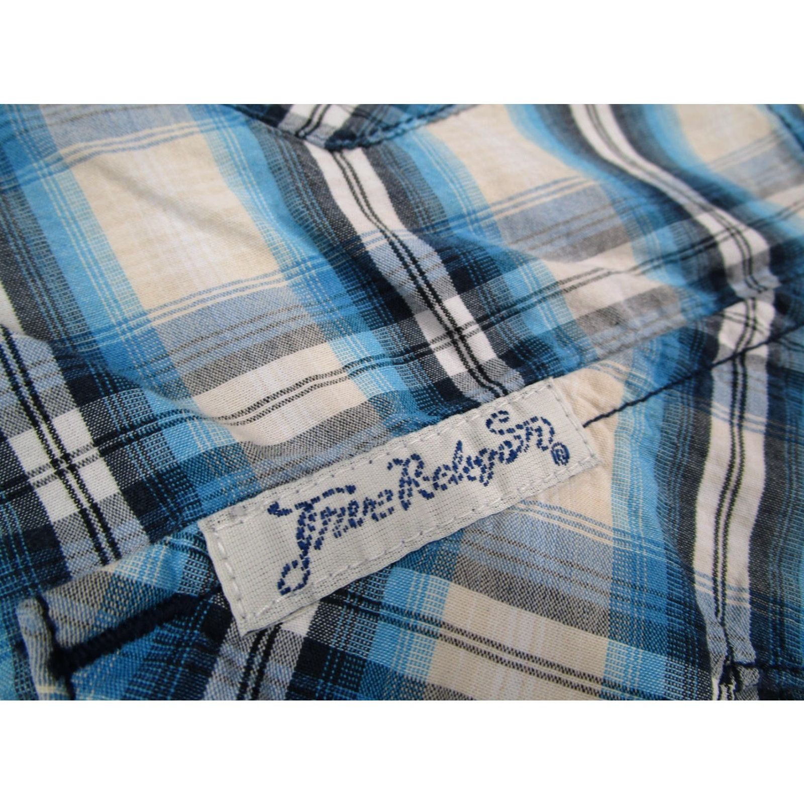 True Religion True Religion Shirt Mens 2XL Blue White Plaid Western Pearl Snap Long Sleeve Size US XXL / EU 58 / 5 - 3 Thumbnail