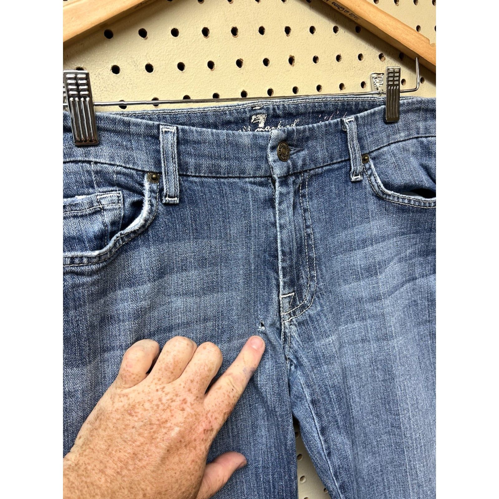 7 For All Mankind 7 For All Mankind Jeans Womens 34 Lexie Petite Blue Medium Denim Stretch Bootcut 5-Pocket Regular Size 24" / US 00 / IT 34 - 4 Thumbnail