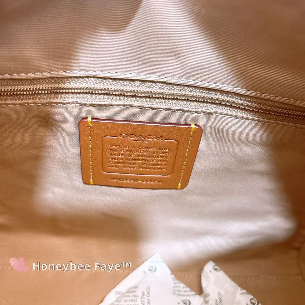 Coach Rowan Satchel Bag In Signature Leather CCD50 Oat Size ONE SIZE - 6 Thumbnail