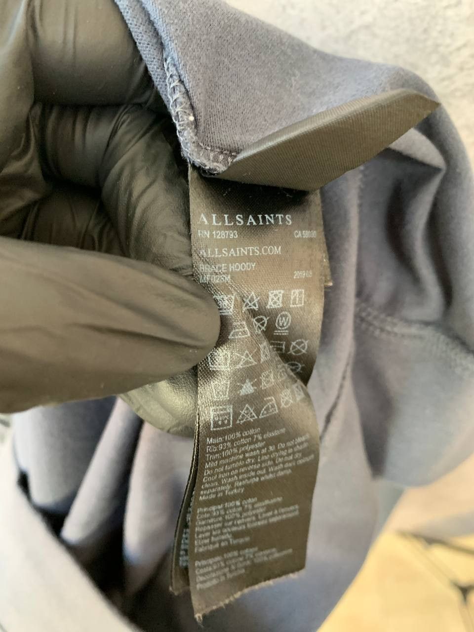 Allsaints AllSaints Hoodie Grey Full Zip Ram Casual Lightweight Size US M / EU 48-50 / 2 - 14 Thumbnail
