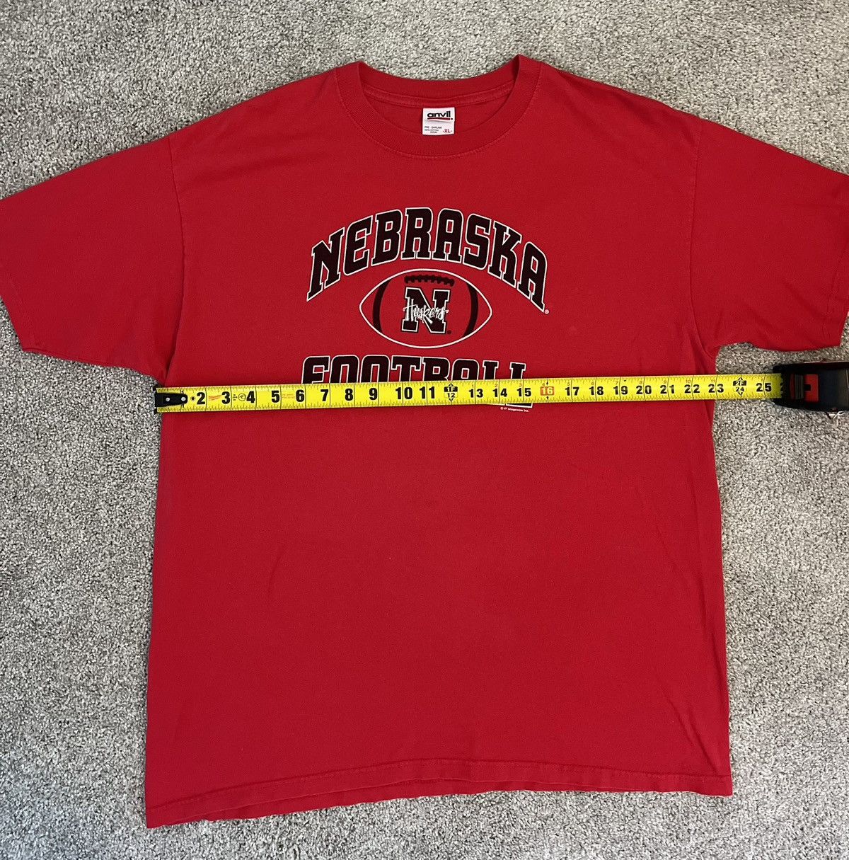 Anvil Vintage Red Nebraska Cornhuskers Football Shirt Tee XL Size US XL / EU 56 / 4 - 4 Thumbnail