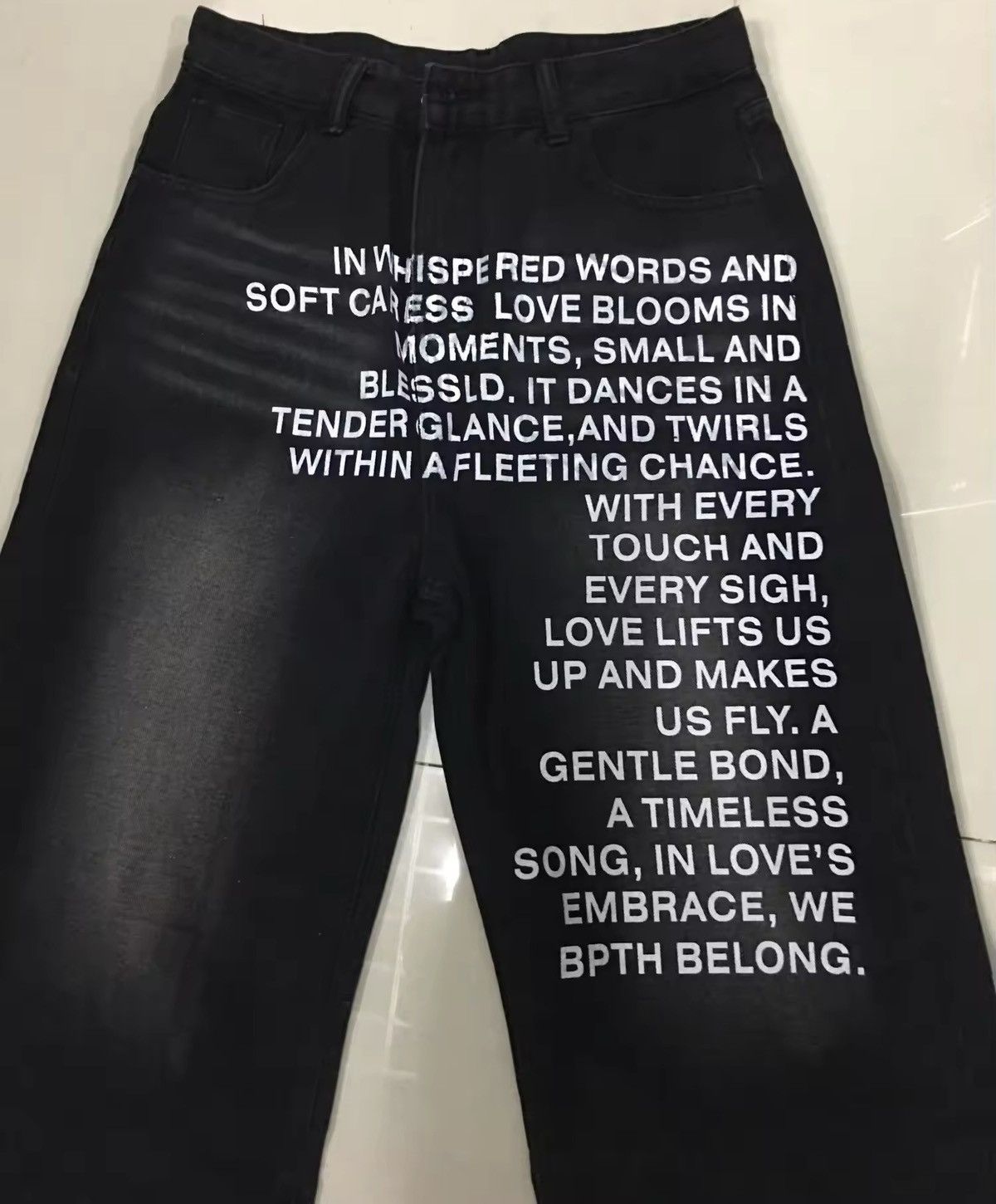 Japanese Brand × Vintage retro print patterned alphabet baggy jeans Size US 34 / EU 50 - 3 Thumbnail