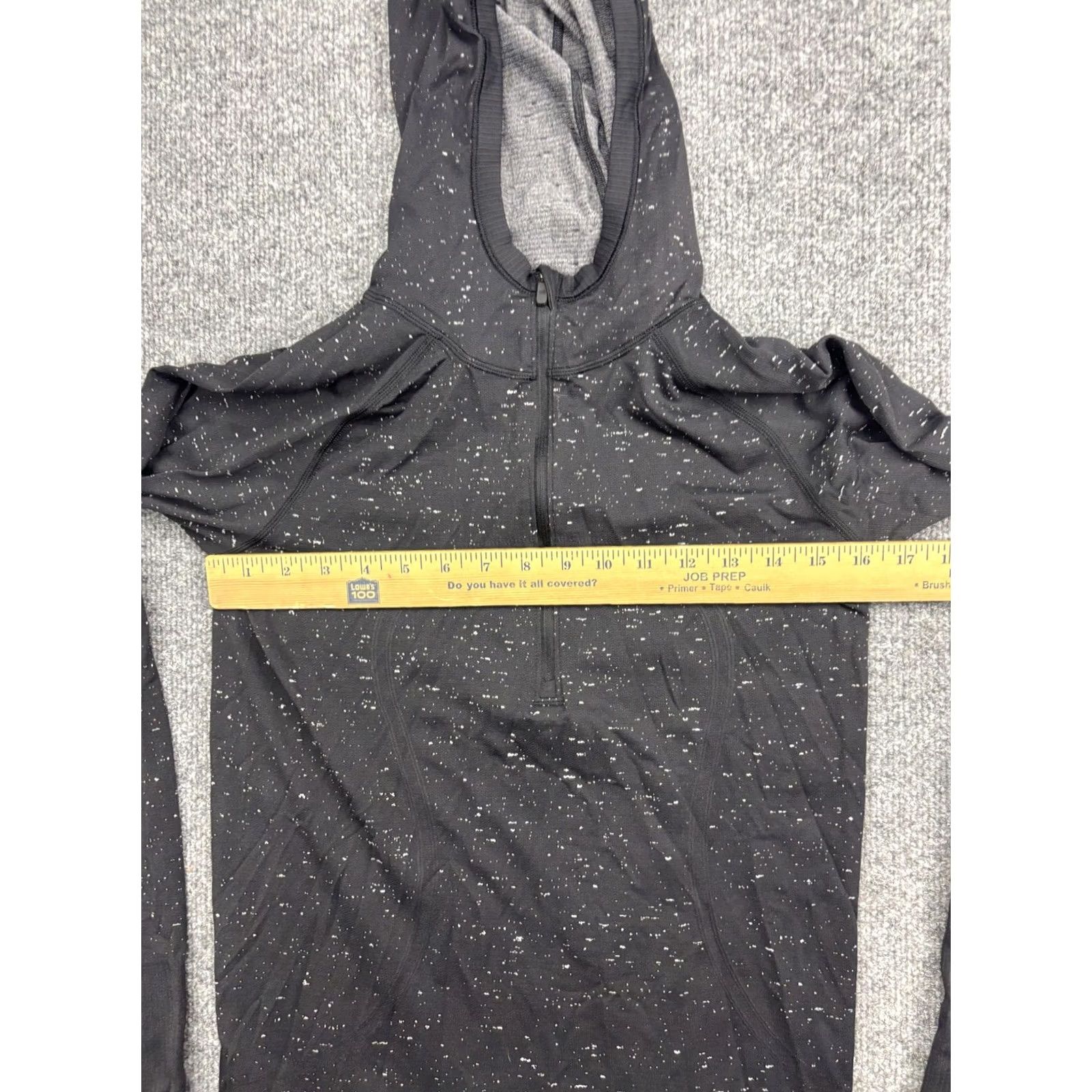 Lululemon Lululemon Hoodie Womens 10 Black 1/4 Zip Spotted Lightweight Raglan Sweatshirt Activewear Casual Size L / US 10 / IT 46 - 2 Thumbnail