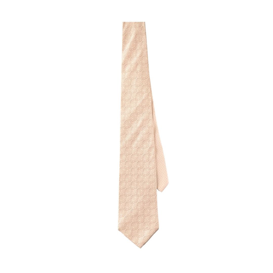 Versace Silk Tie Pink Color Striped Baroque Size ONE SIZE - 3 Thumbnail
