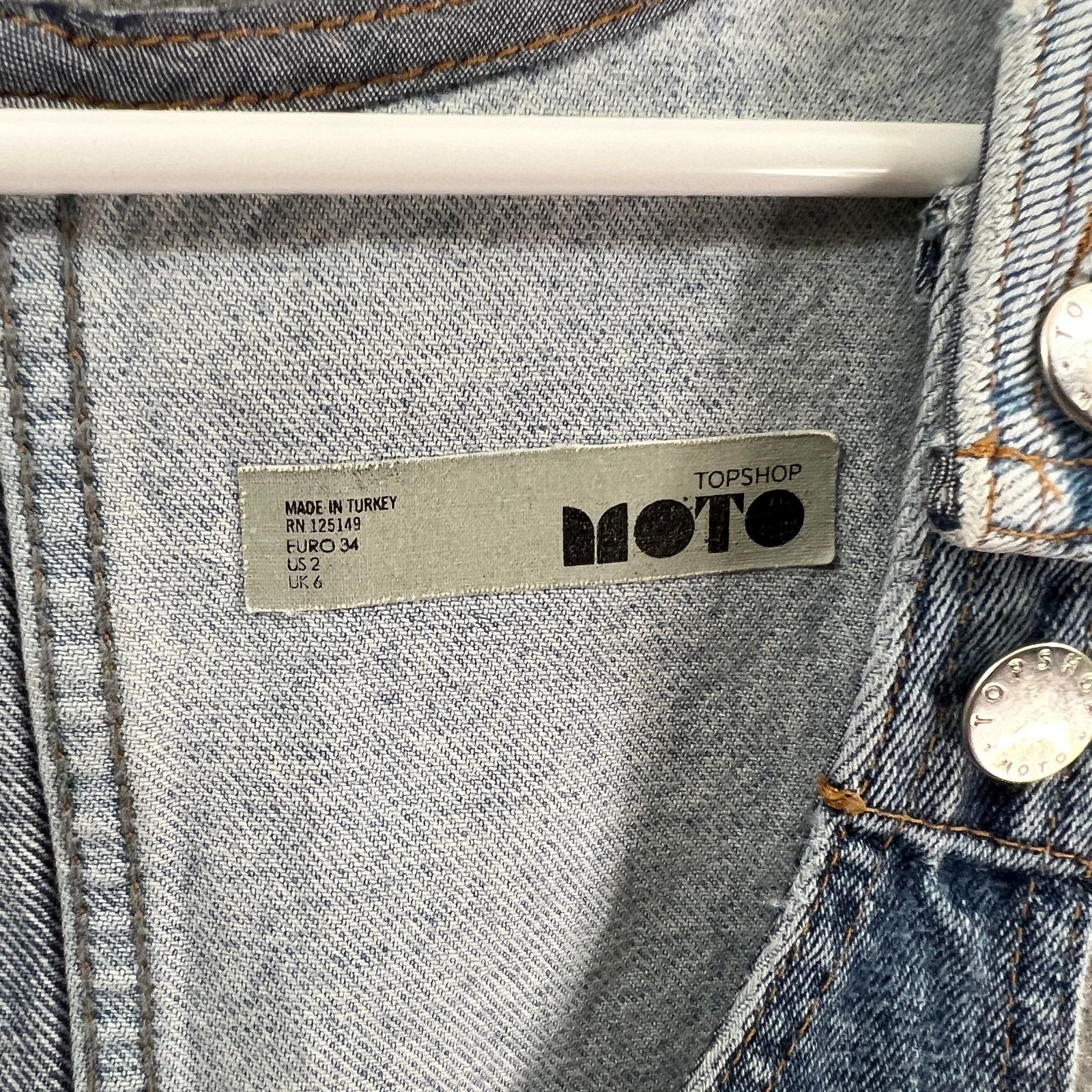 Topshop Top Shop MOTO Overall Jeans Dress Women Size 2 Blue Denim Size XS / US 0-2 / IT 36-38 - 3 Thumbnail