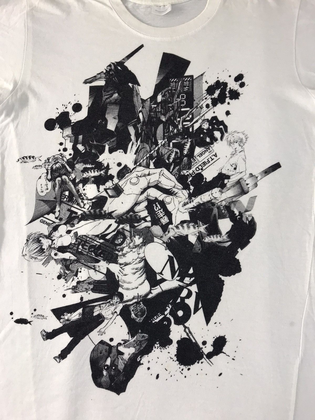 Anime Y2k Evangelion Japanese Anime Manga Series Big Graphic Tee Size US S / EU 44-46 / 1 - 4 Thumbnail