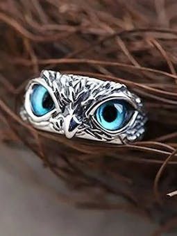 Jewelry Owl Ring Silver Size ONE SIZE - 4 Thumbnail