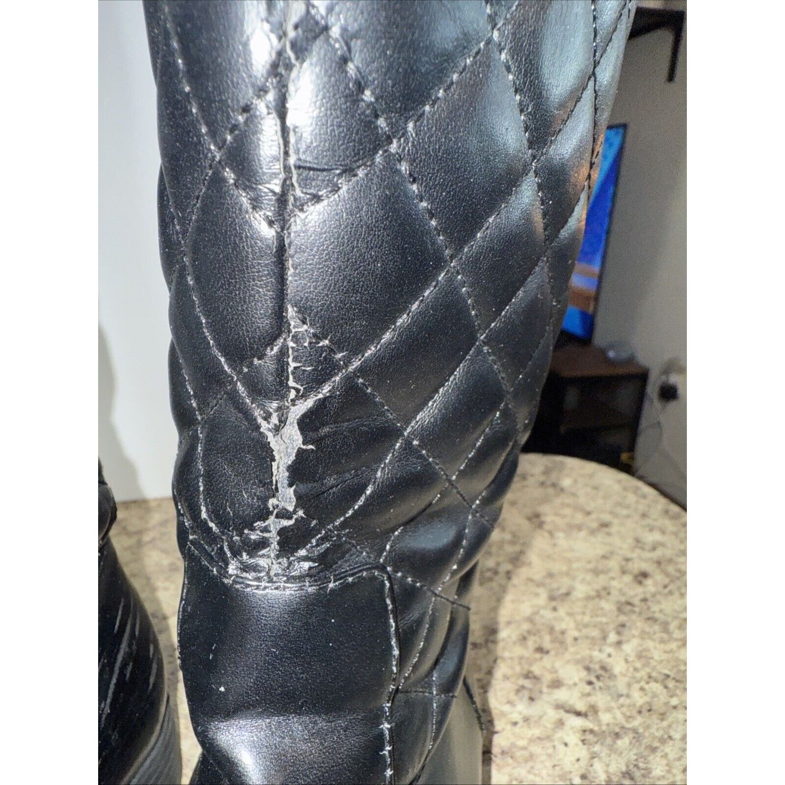 Apt. 9 Apt. 9 Tall Quilted Vegan Bristol Knee High Boots Women’s 9M Size US 9 / IT 39 - 3 Thumbnail