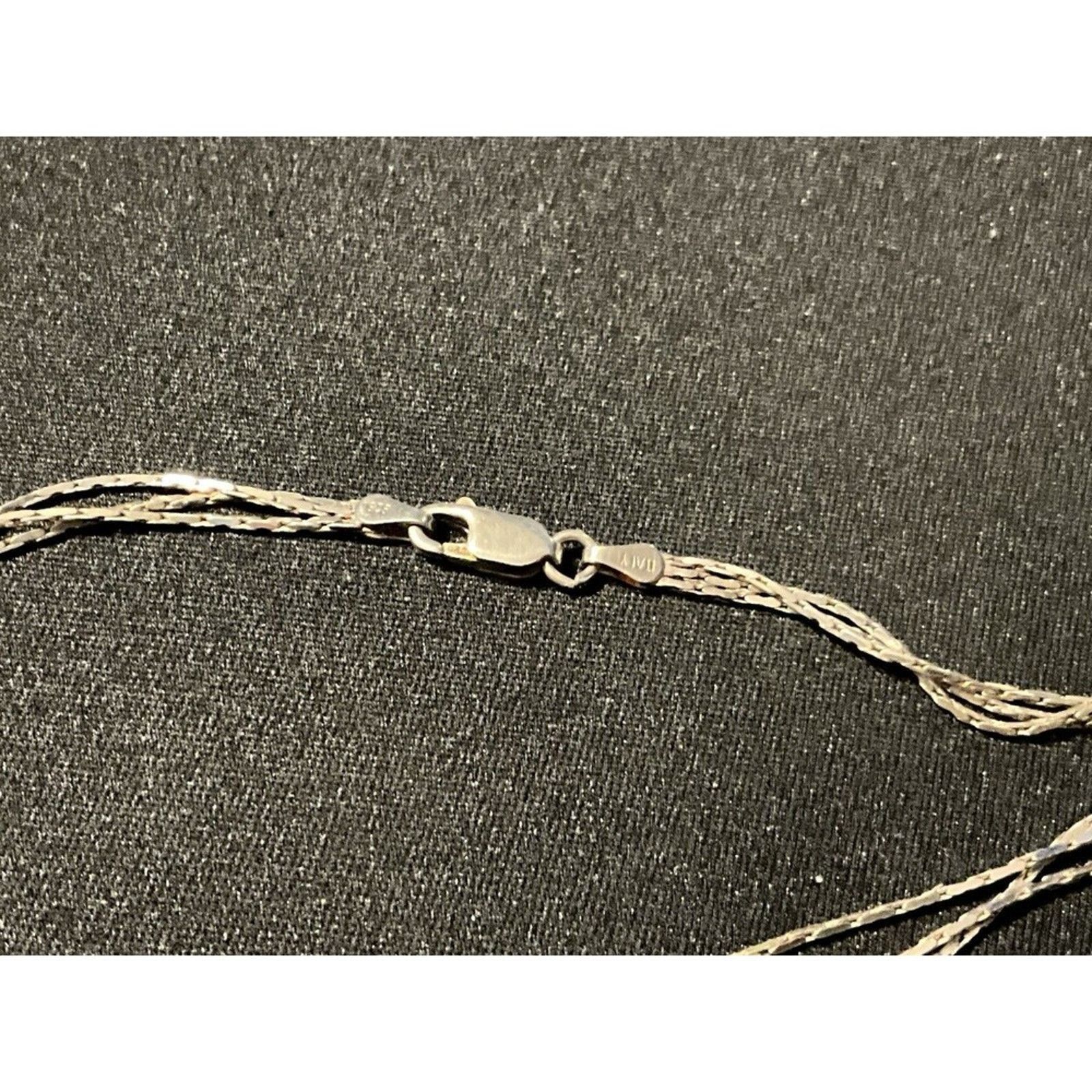 Other 925 Italy 6 Strand Necklace 14in 5in Tassel Total Length 19 Size ONE SIZE - 5 Thumbnail