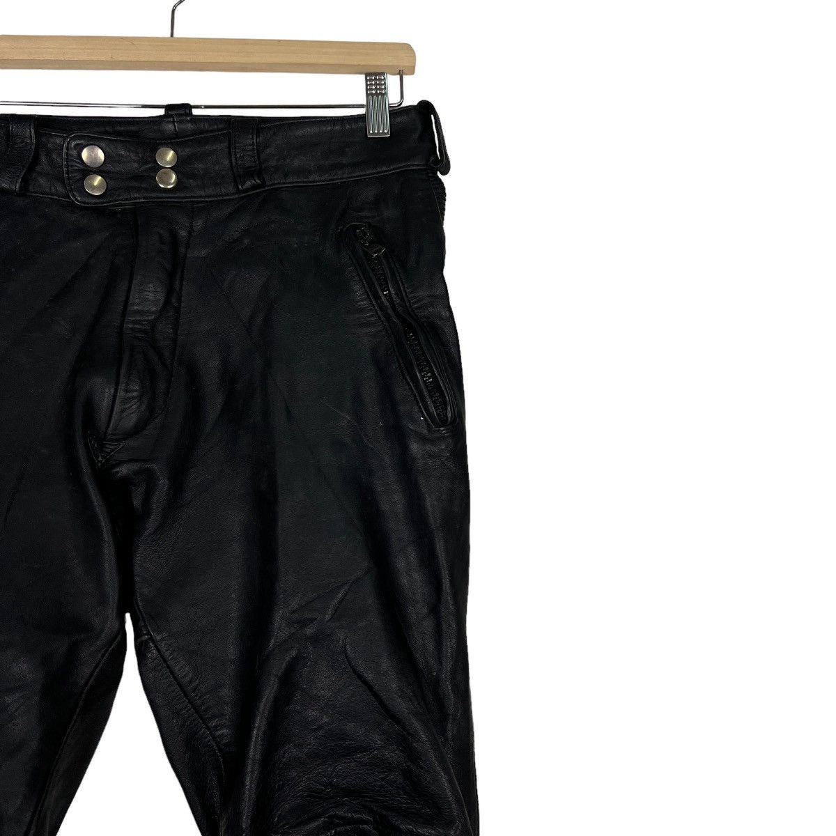 Japanese Brand × Y'2 Leather 🔥 ECHTES LEATHER MOTO RIDER PANTS Size US 30 / EU 46 - 6 Thumbnail