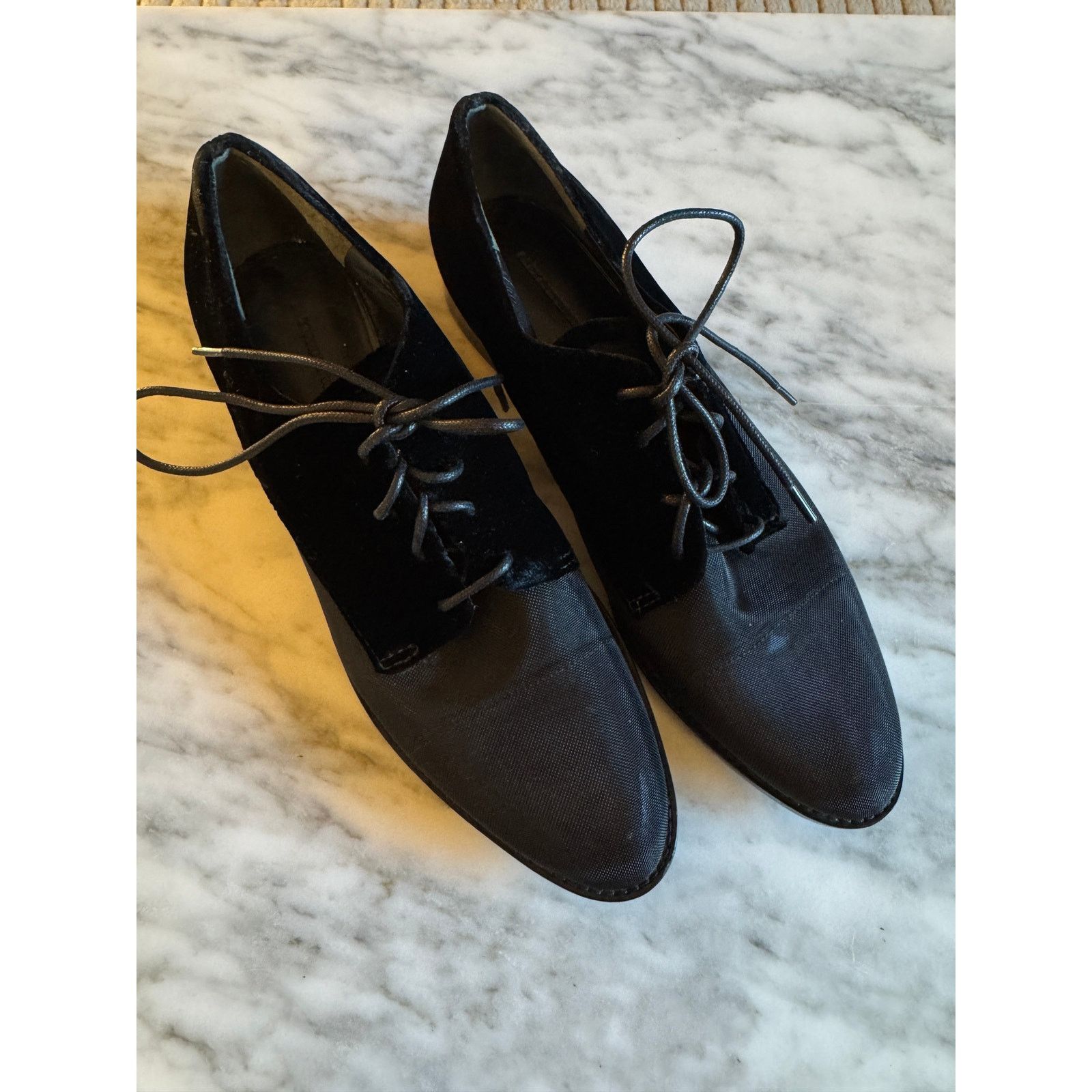 Alexander Wang Alexander Wang Women's Black Suede Joana Mesh Oxford Size US 8 / IT 38 - 1 Thumbnail