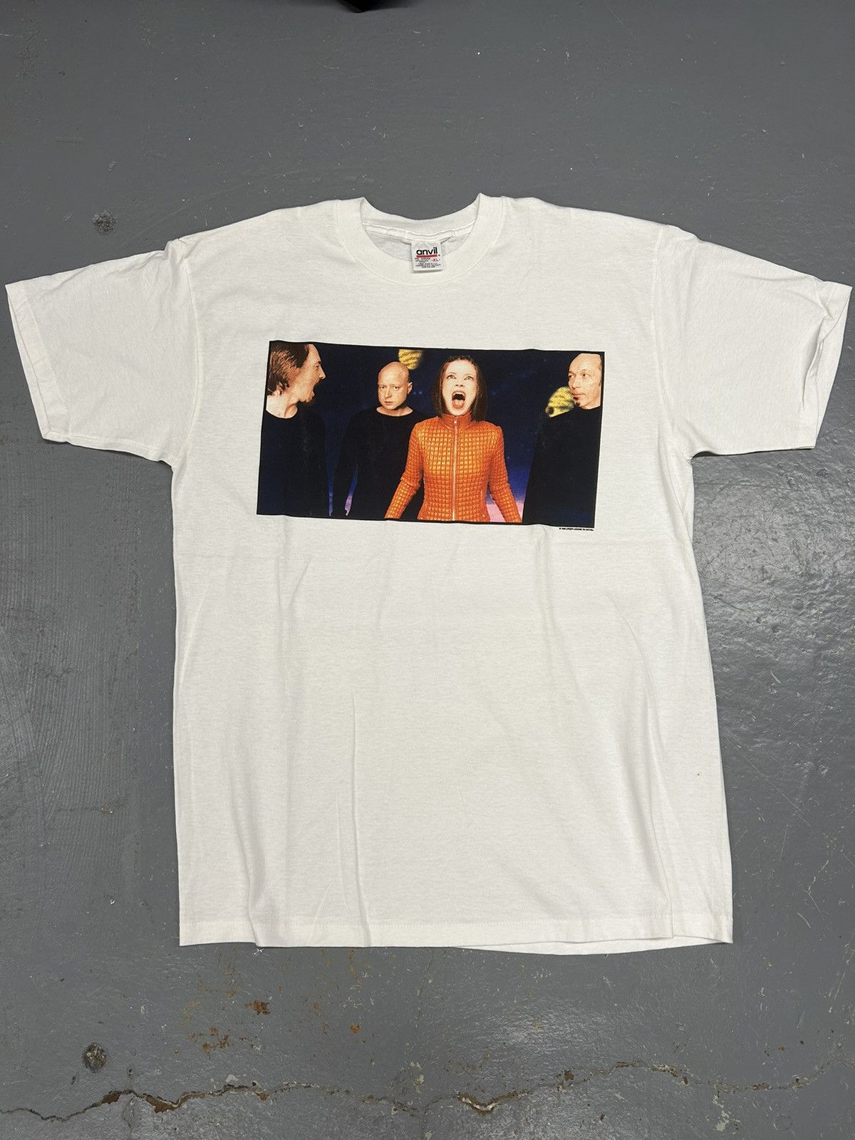 Band Tees × Vintage Crazy Vintage 1996 Garbage Graphic White Band Tee Shirt Size US XL / EU 56 / 4 - 1 Thumbnail