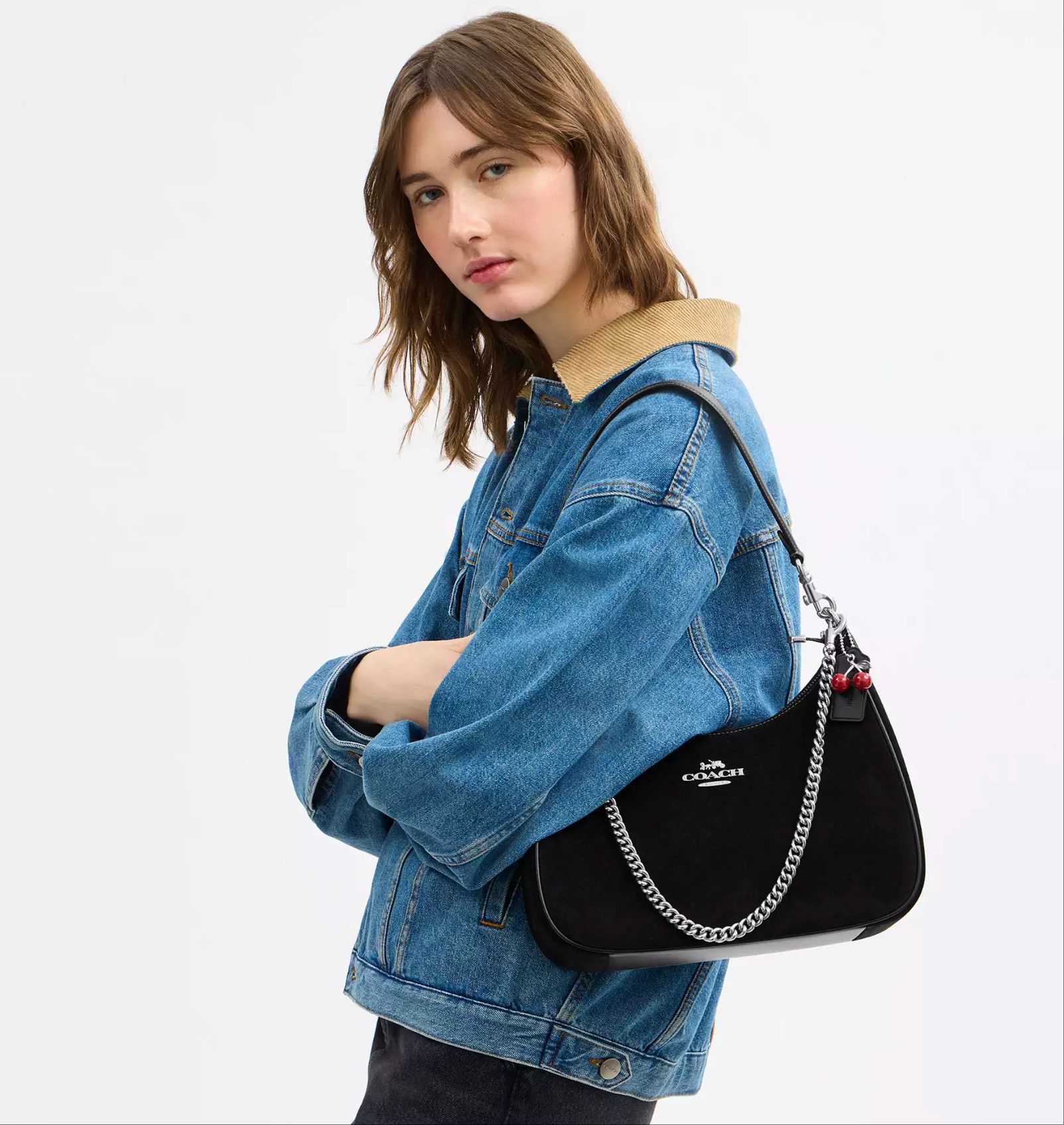 Coach NWT COACH Teri Hobo Bag With Cherry Charm CCZ88 🍒 Size ONE SIZE - 11 Thumbnail