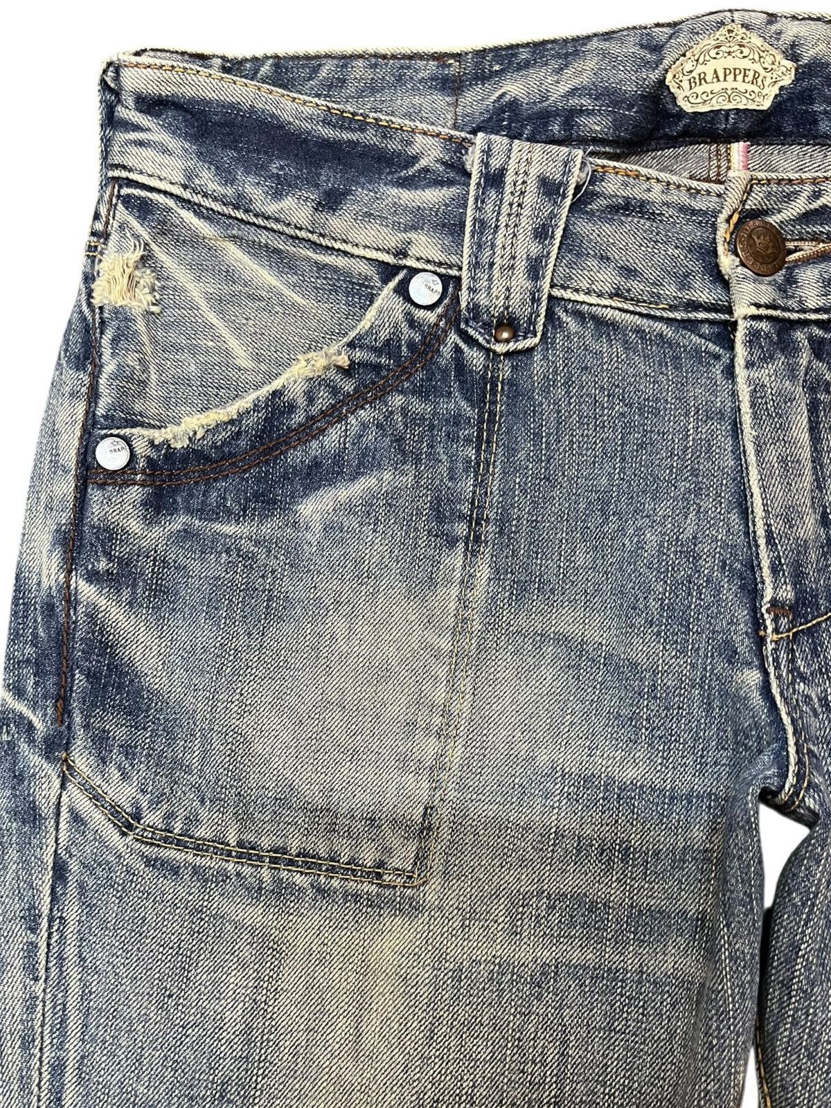 Beauty Beast × Yasuyuki Ishii Vintage Brappers Flare Bootcut Unique Design Denim Size US 29 - 3 Thumbnail