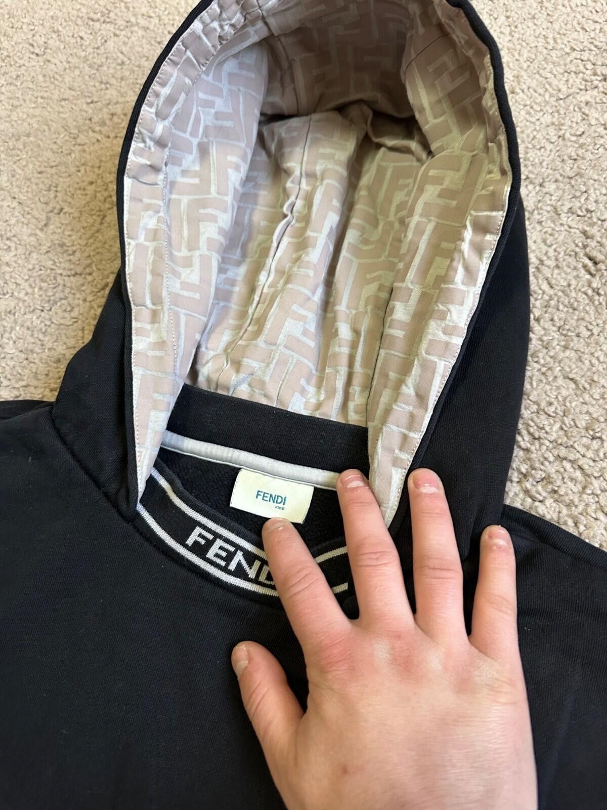 Fendi Fendi Kids Hoodie Black Sz 12+ Size US XXS / EU 40 - 5 Thumbnail